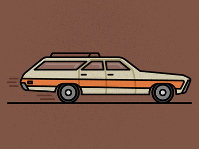 Station Wagon | Illustration car illustration minimal monoweight outlines station wagon thick lines vector vehicle