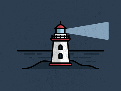 Lil' Lighthouse | Illustration building illustration lighthouse minimal monoweight ocean outlines sea vector