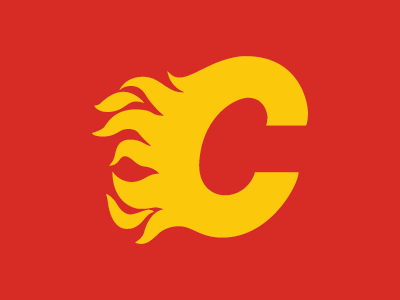 NHL Minimalistic Logos - Calgary Flames calgary flames logo minimal nhl