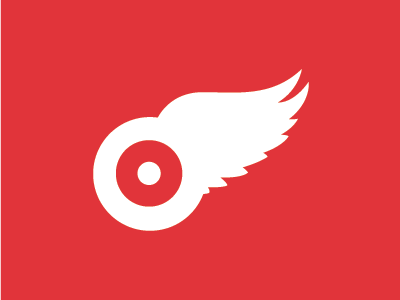 NHL Minimalistic Logos - Detroit Red Wings