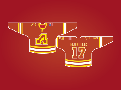 Adirondack Flames - Home Jersey ahl flames hockey logo