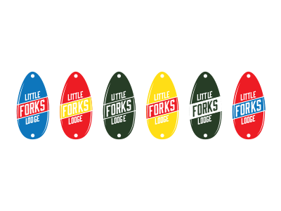 Little Forks Lodge branding fishing icons lodge logo