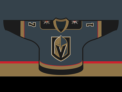 Vegas Golden Knights - Away Jersey Concept by Alan Hargrove on
