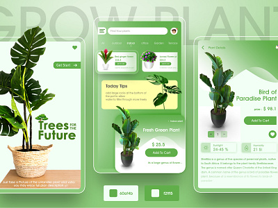Plant UI Design graphic design ui