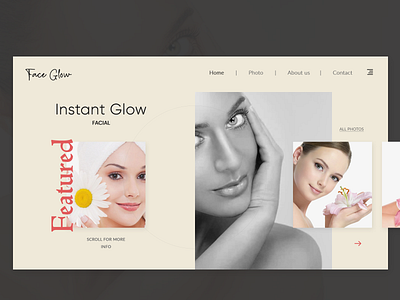 Beauty Care Website banner design new concept web ui website design