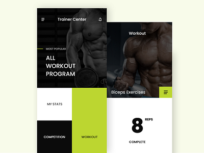 Gym Scheduled app design application concept