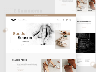 eCommerce Online Shopping Site concept design ecommerce shop shoes shopping shopping cart