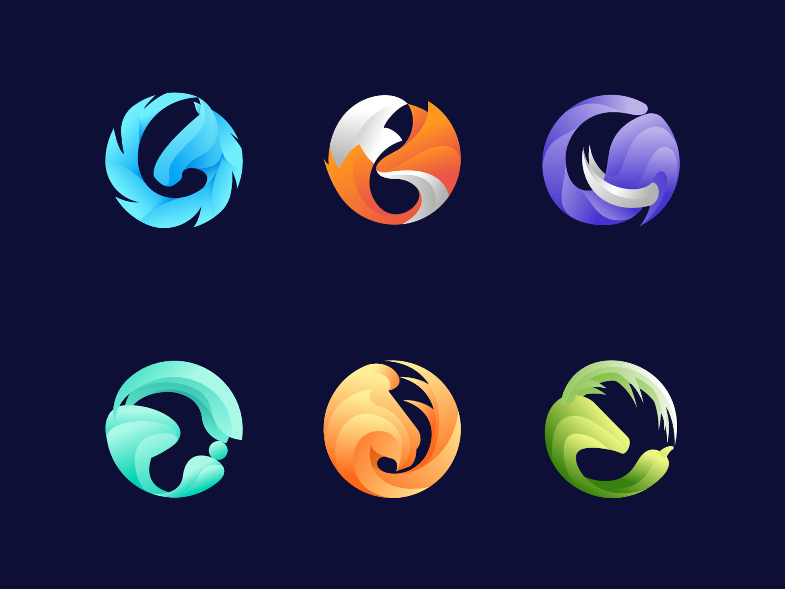 Circle Animal Logos by msaifulhak on Dribbble