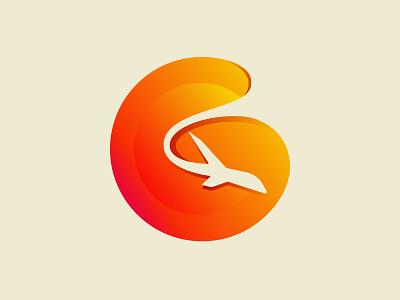 G for GoTravel branding design dribbble flat go gradient icon identity illustration illustrator logo minimal msaifulhak musafeer orange plane red travel ui yellow