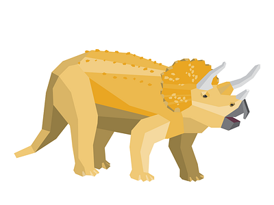 Dinosaur_Triceratops animation dinosaur icon illustration info graphic polygone polygone art triceratops vector art
