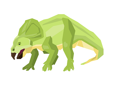 Dinosaur_Protoceratops animation dinosaur flat icon illustration info graphic polygone polygone art vector vector art