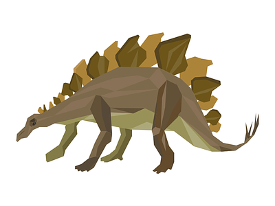 Dinosaur_Stegosaurus animation dinosaur flat icon illustration info graphic polygone polygone art vector vector art