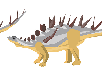 Dinosaur_Kentrosaurus animation dinosaur flat icon illustration info graphic polygone polygone art vector vector art