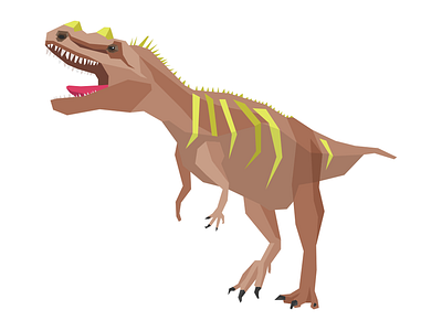 Dinosaur_Ceratosaurus animation dinosaur flat icon illustration info graphic polygone polygone art vector vector art