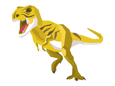 Dinosaur_T-rex animation dinosaur flat icon illustration info graphic polygone polygone art vector vector art
