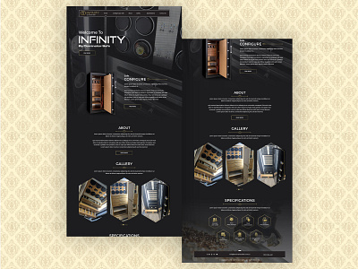 Infinity Safe dark website locker safe webpage design