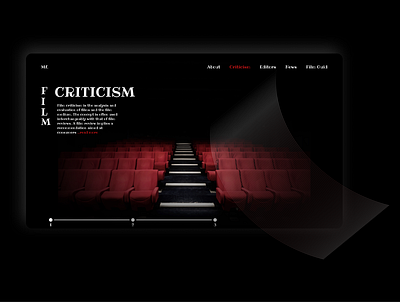 Film Criticism & News dark design figma film minimal minimalism movie ui web web design