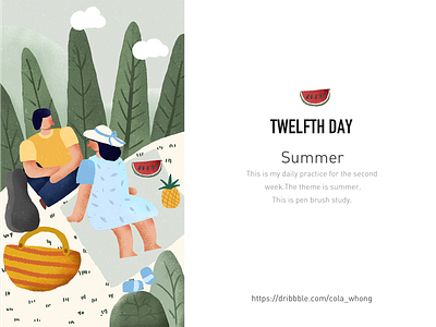 Theme Summer app design illustration ui web 插图 设计