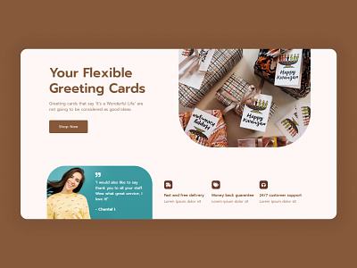 Greeting Cards Landing Page Design