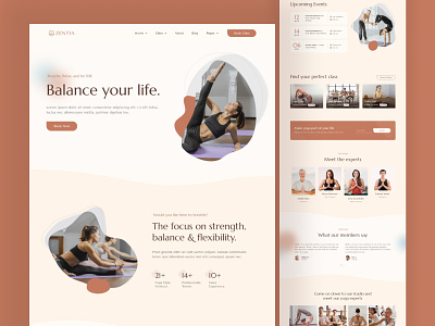 Zentia - Yoga Teacher & Studio Homepage