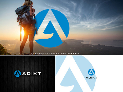 Adikt adventure apparel branding cloth clothing design flat identity illustration logo vector