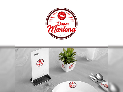 Dapor Marlena branding design flat icon identity illustration logo red restaurant restaurant branding restaurant design vector