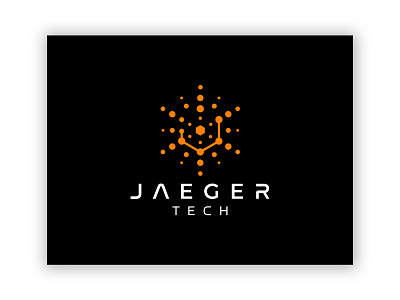 Jaeger Tech branding design flat icon identity illustration logo minimal minimalist orange tech logo technology vector zaqdesign