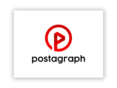 Postagraph app branding design icon identity illustration logo red social media tech logo technology vector zaqdesign