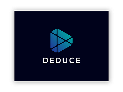 Deduce blue branding crypto currency design icon identity illustration logo startup tech company tech logo technology triangle triangle logo vector zaqdesign