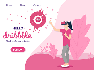 hi dribbble branding design hello dribble hellow dribbble illustration ui