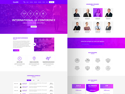 Conference Landing Page Template business conference events exhibition landing page marketing meeting one page ui ux web template