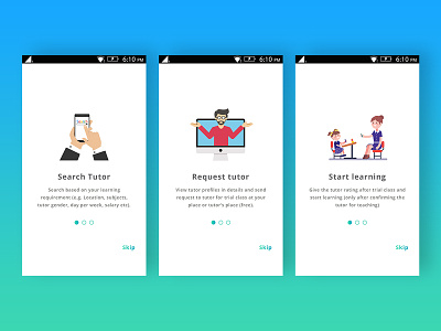 Onboarding App Screen Concept android app find tutor illustration learning app learning platform onboarding onboarding screen tutor tutorial tutoring uiux