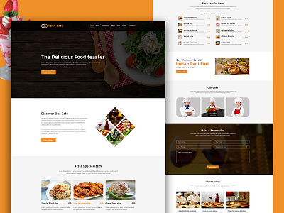 Fista Cafe Restaurant PSD Template