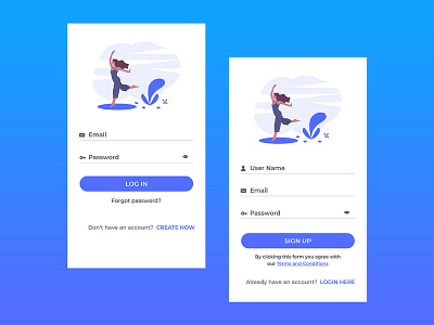 Daily UI Challenge - #001 - Signup screen android app daily challange dailyui dailyui 001 download free login screen sign up screen uidesign uiux