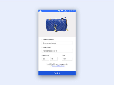 Check Out Page UI Design #DailyUI002 android app apps apps design checkout checkout form checkout page dailyui dailyui 002 free