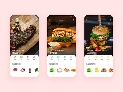 Cookbook - Mobile App design ui