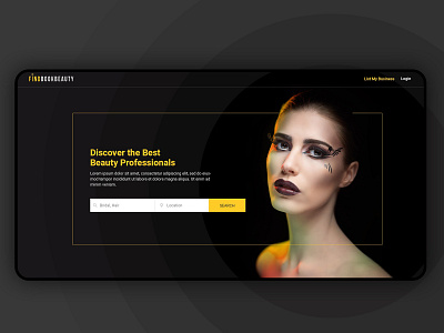 Beauty App Hero Section Design hero banner landingpage minimal negativespace user experience user interface visual design