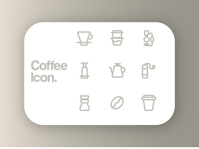 Coffee Set Icons design icon icon design icon set iconography icons