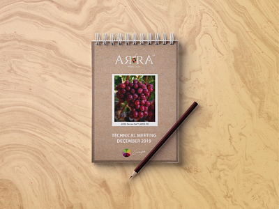 Palm notebook, red grapes indesign photoshop print swag