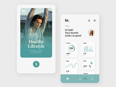 Healthy Lifestyle App app design figma health mobile ui ux