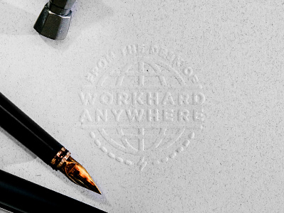 From the Desk of. emboss seal stamp wha