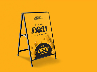 D&H Sidewalk Sign adobe brand brand identity graphics design logo