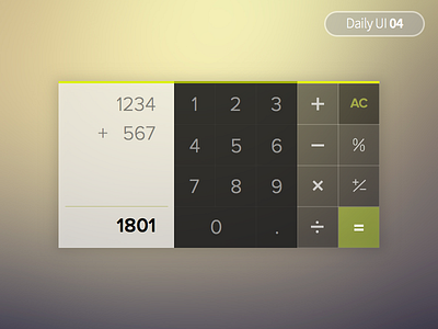 Daily UI 004 - Calculator calculator