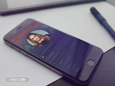 Daily UI 009 - Music player media music player songs