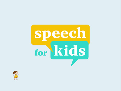 Speech for Kids Logo branding design logo minimal vector