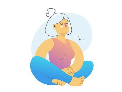 Meditation 🧘 adobe illustrator design illustration minimal vector vectorart