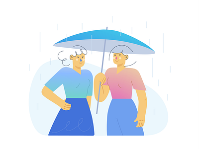 Rain Drops ☔ adobe illustrator design flat illustration minimal vector vectorart web