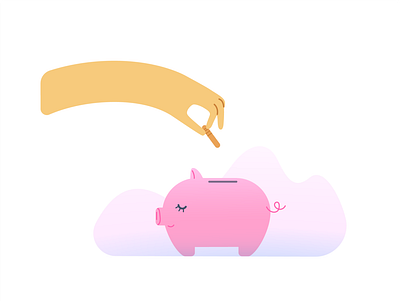 Piggybank 💰 adobe illustrator design flat illustration minimal vector vectorart