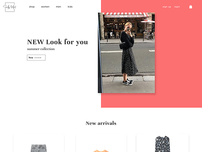 Dress shop design ui