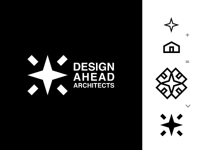 Design Ahead Architects logo design architect branding design dream house graphicdesign house logo logo design star